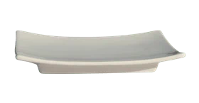 מגש מלבני קטן קעור - לבן