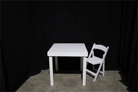 שולחן זולה 80X80 צבע לבן