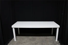 שולחן אבירים 4 רגליים 80X200 - לבן