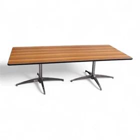 שולחן נמוך 80x160 - רגל ניקל - עץ טבעי