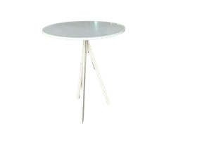 שולחן בר 3 רגליים לבן