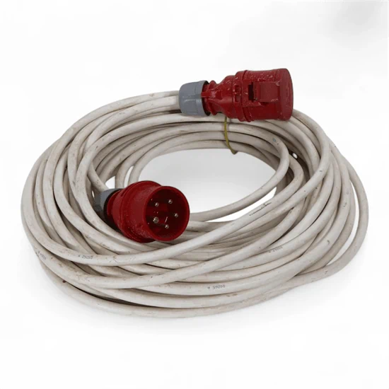 כבל מאריך תלת פאזי - 25 מטר לבן