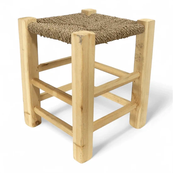 שרפרף עץ - מרובע