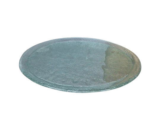 צלחת הגשה עגולה זכוכית